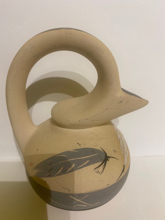 Native American Gray Feather pitcher