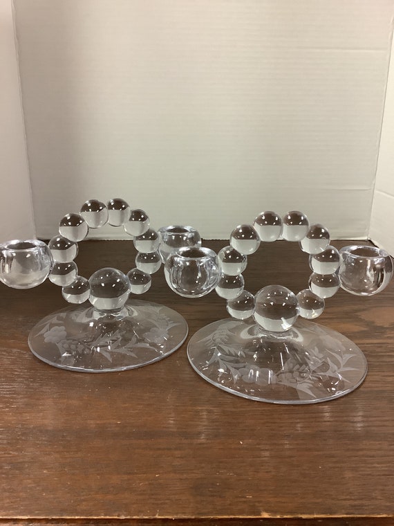 Imperial Glass Candelabra 2pc