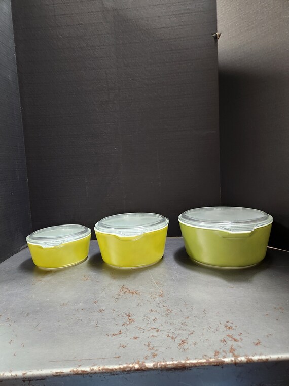 Pyrex Green Verde Covered Casserole Set