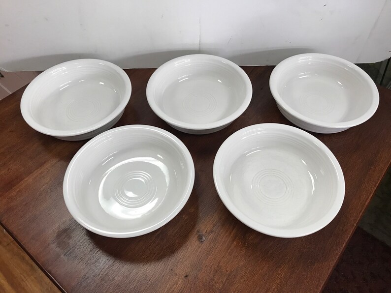 White Fiesta bowls set of five
