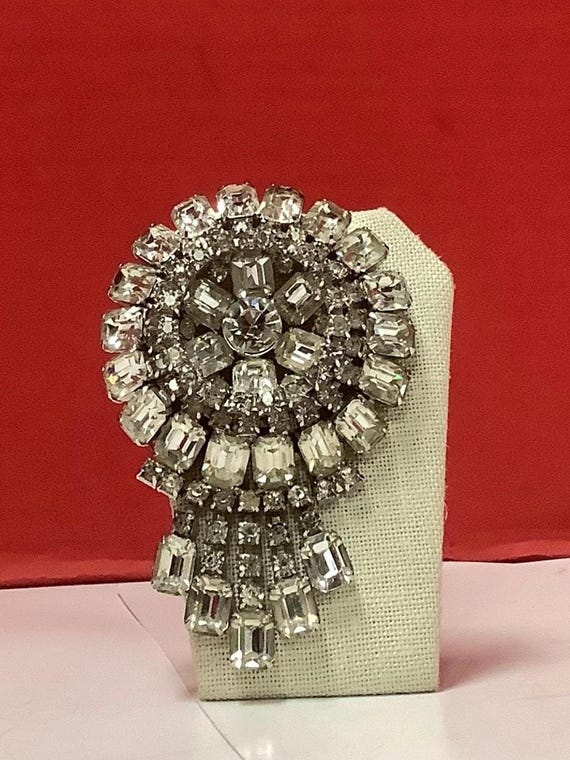 Rhinestone Scarf Brooch
