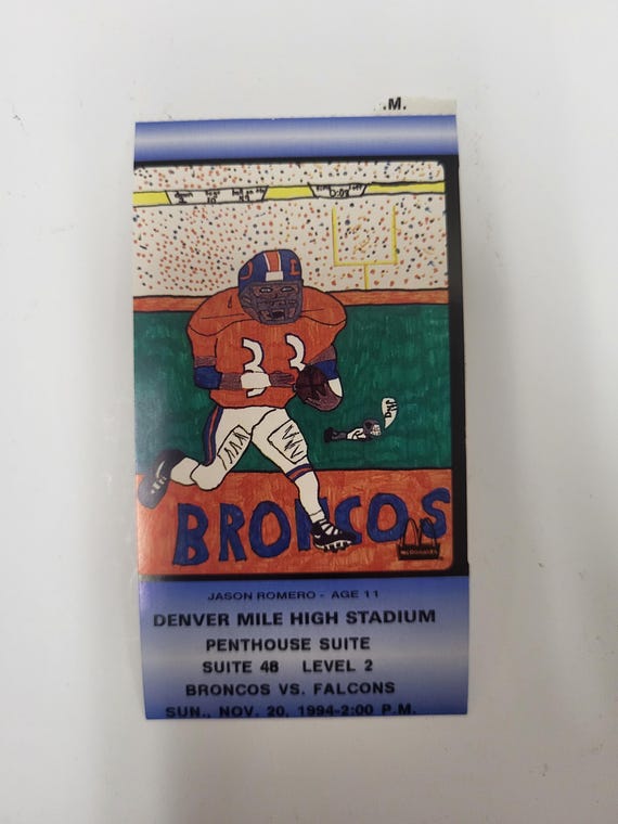 Broncos vs Falcons Ticket Stub