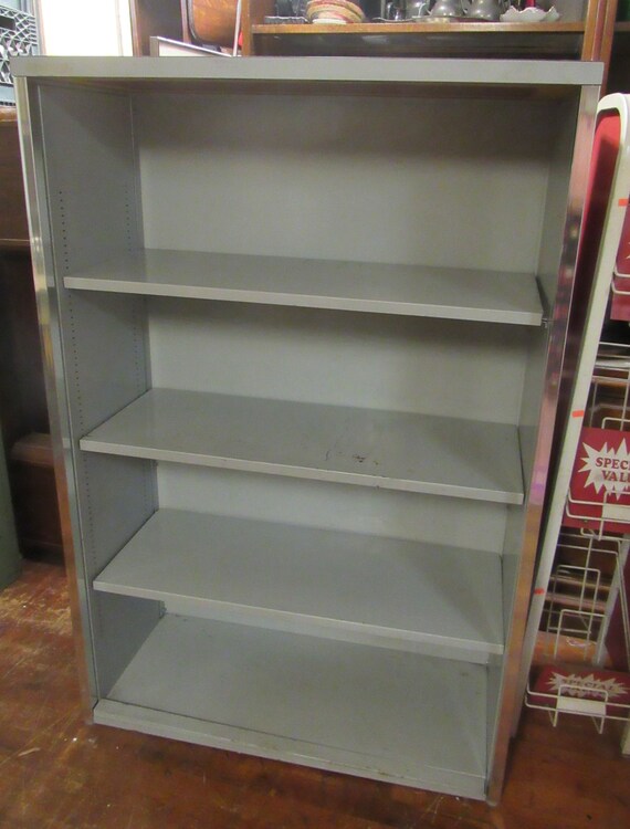 Mid century Industrial metal bookshelf