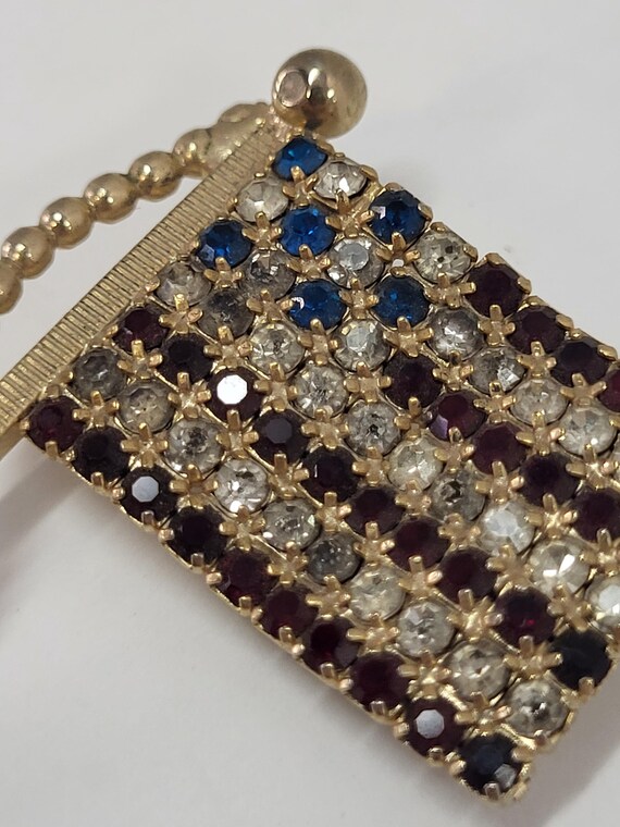 Rhinestone Flag Brooches - image 2