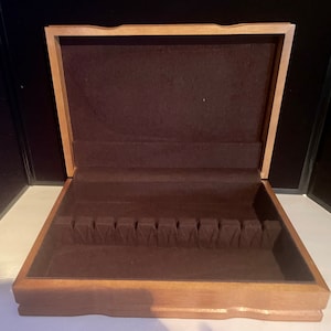 Vintage flatware chest with original box