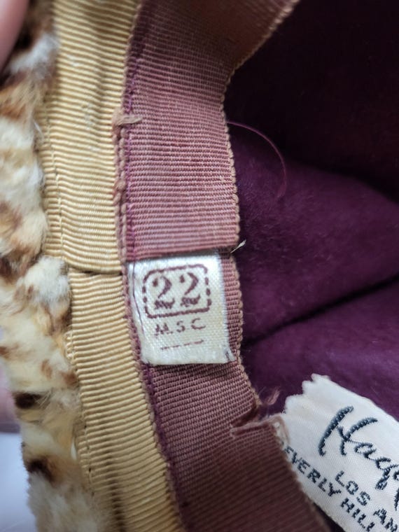 Leopard Print Rabbit Fur Hat - image 6