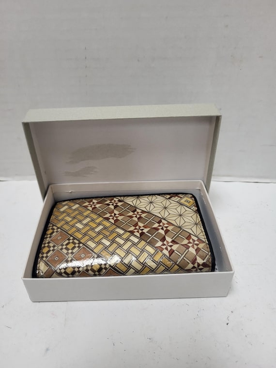 Japanese Wood Inlay Wallet