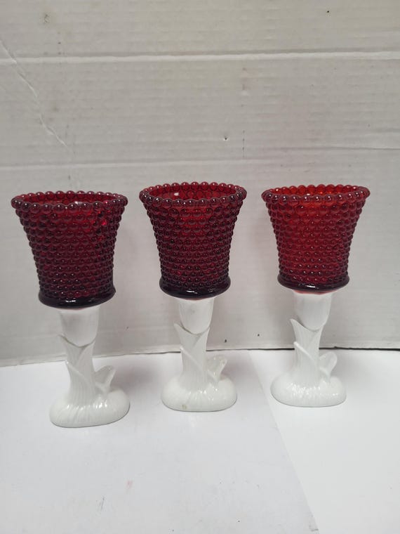Red Tulip Candle Holders