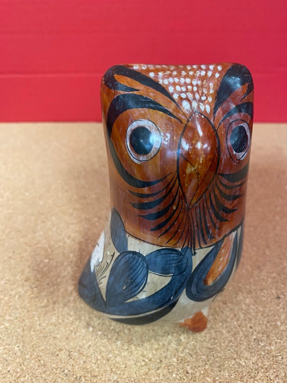 Owl Tonala Pottery Figurine