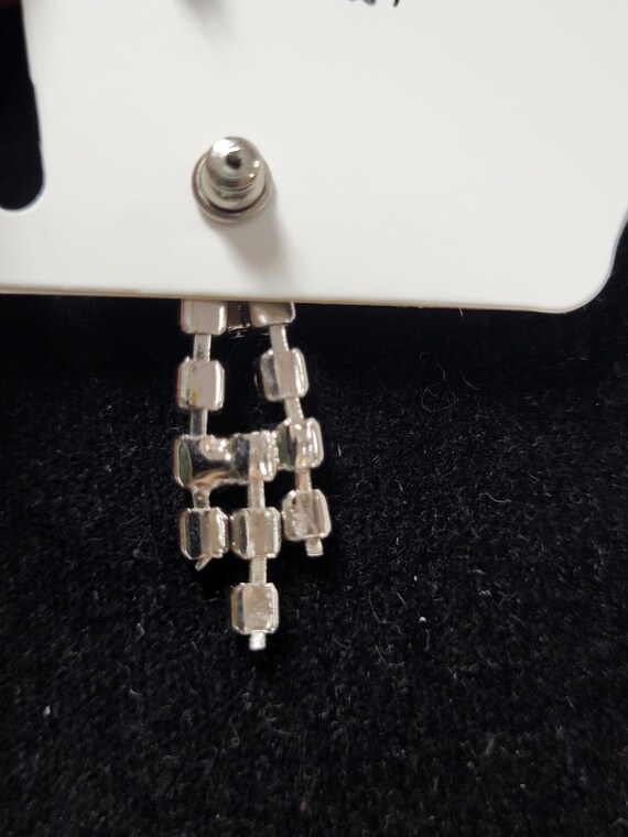 Rhinestone Dangle Earrings - image 3