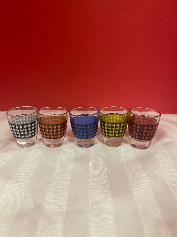 Plaid Shot Glass Set