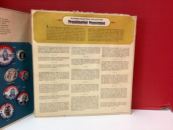 Kleenex Presidential button collection - image 4