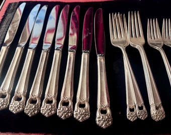 Rogers "Eternally Yours" silverbestickset med ask