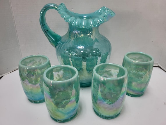 Fenton Aqua Opalescence Pitcher