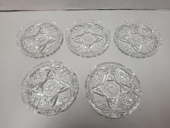 5 Lead Crystal Coasters