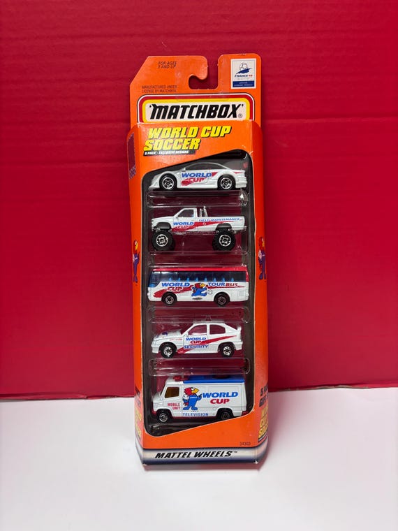 World Cup France 1998 Matchbox 5 Pack Die Cast Vehicles Unopened