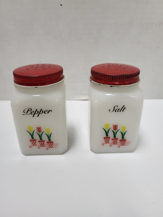 Milk Glass Salt & Pepper Shakers