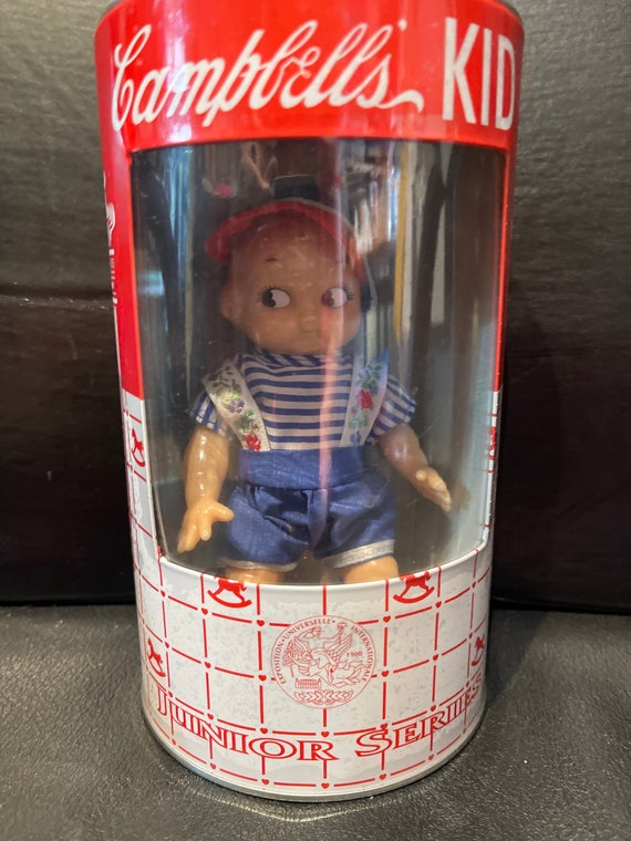 Campbells' Soup bank with doll