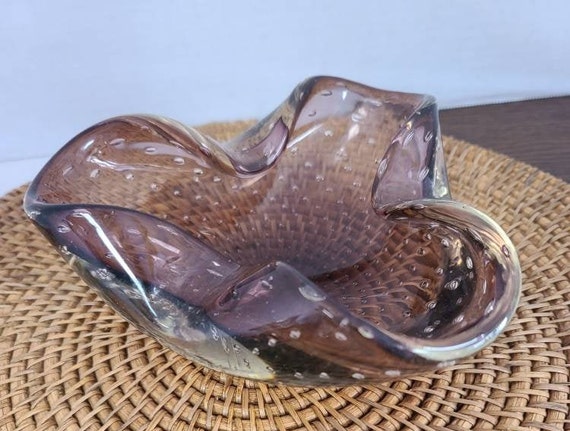 Amethyst Murano Glass Ashtray