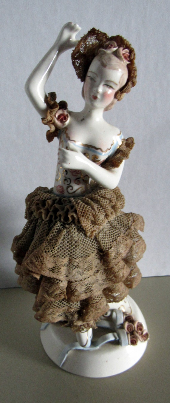 Dresden lace Ballerina figurine