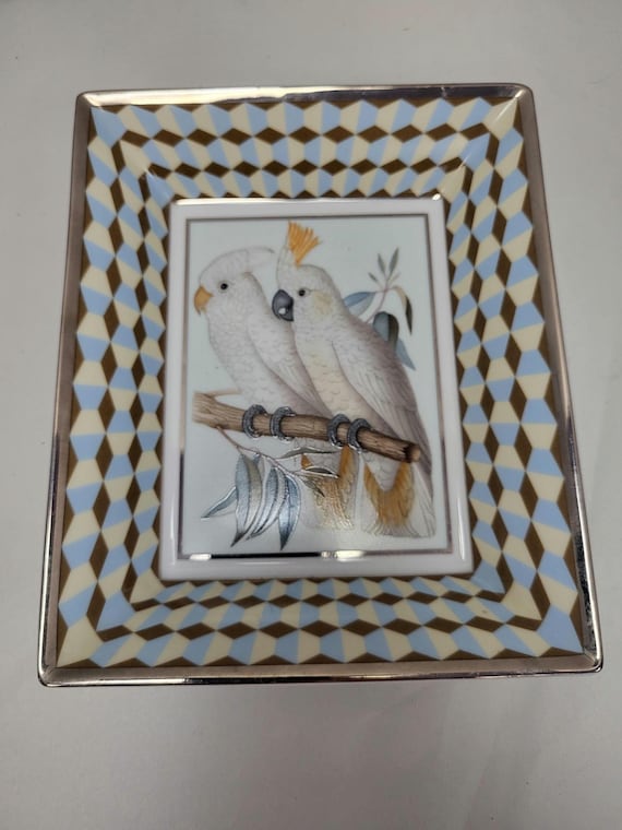 Bednardaud Limoges Cockatoos dish