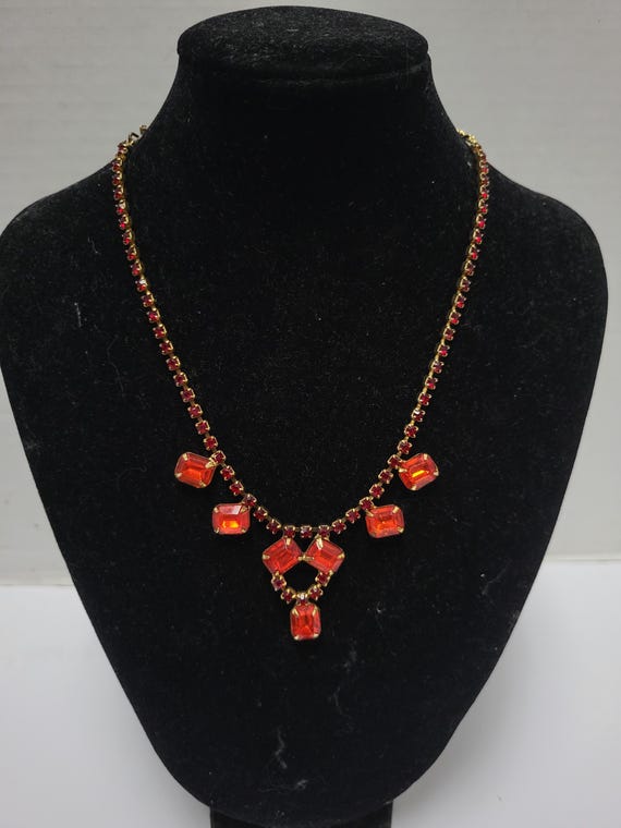 Red Rhinestone Necklace