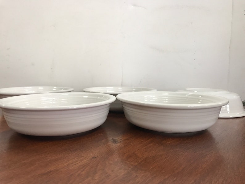 White Fiesta bowls set of five