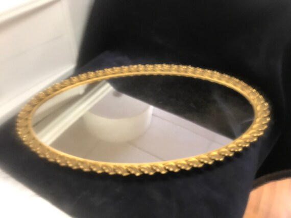 Oval Mirrored vanity tray