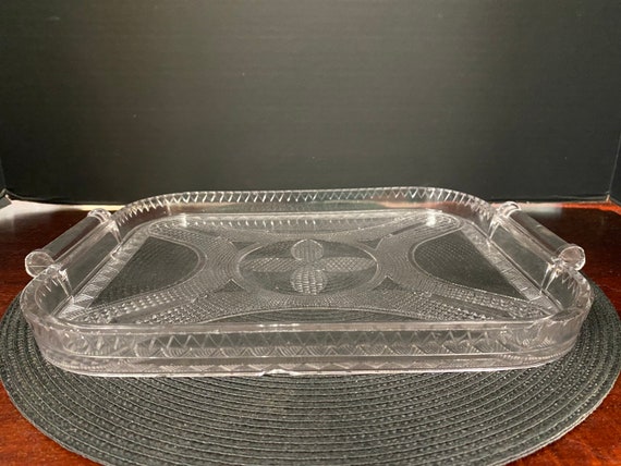 Manganese Clear Glass Platter