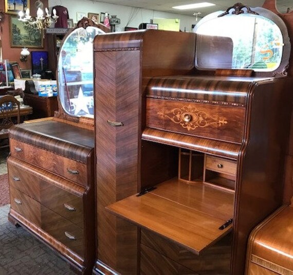 Art Deco Waterfall Bedroom set - five piece