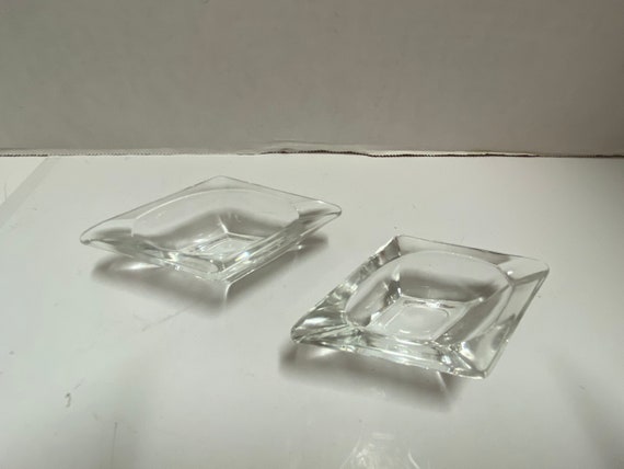 Diamond Glass Ashtray Set
