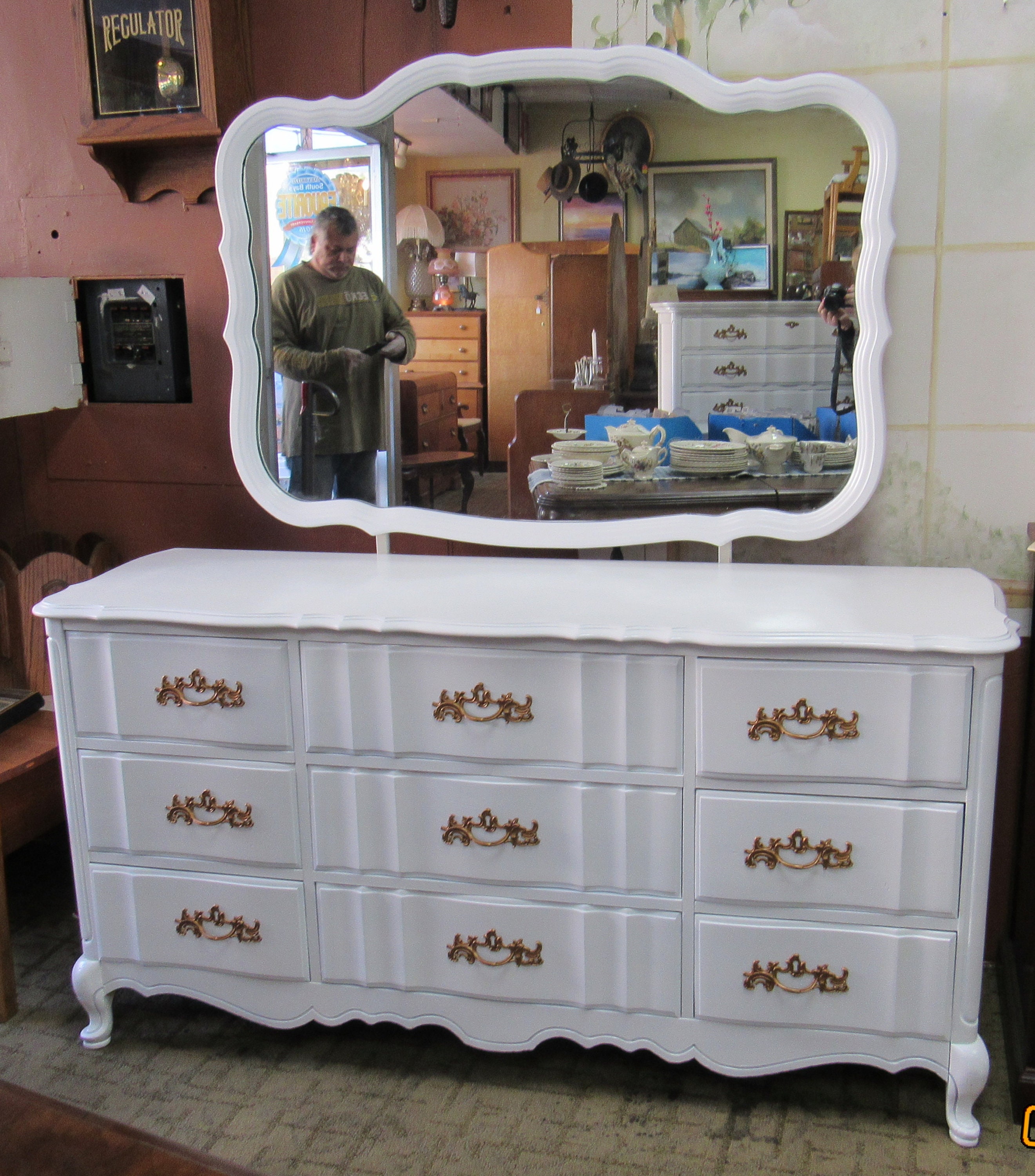 French Provincial Dresser And Mirror By Bassett