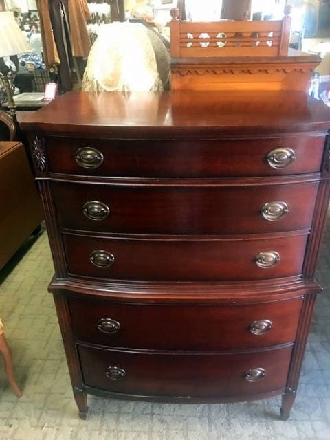 Drexel Mahogany Dresser Tallboy