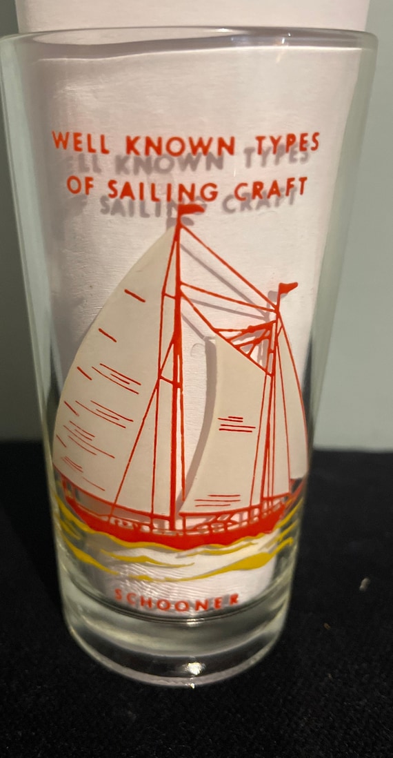 Schooner Sailboat glass