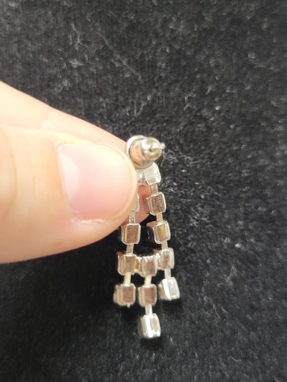 Rhinestone Dangle Earrings - image 4