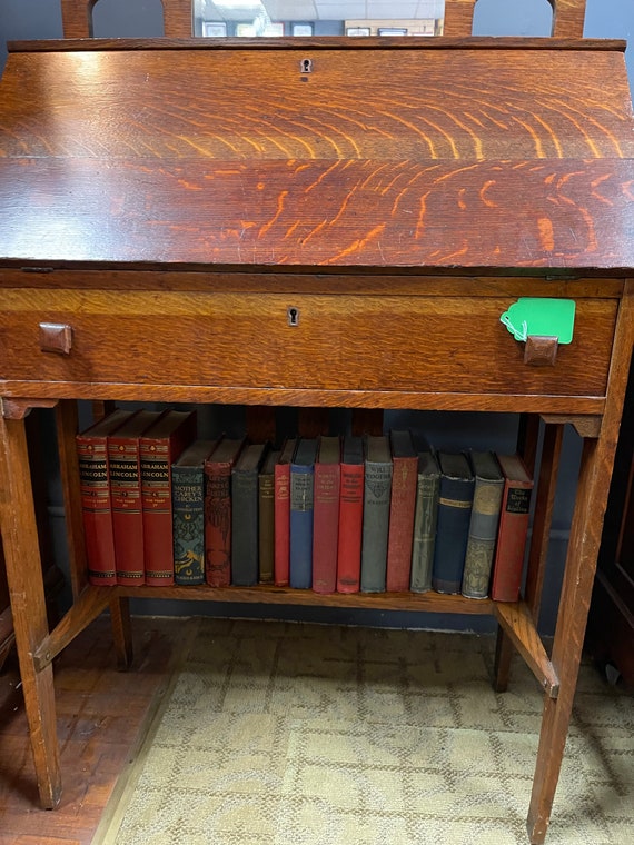 Tiger Oak desk Craftsman style