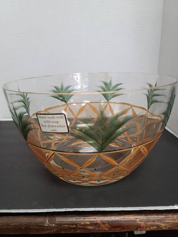 Pineapple Romanian handcrafted crystal bowl