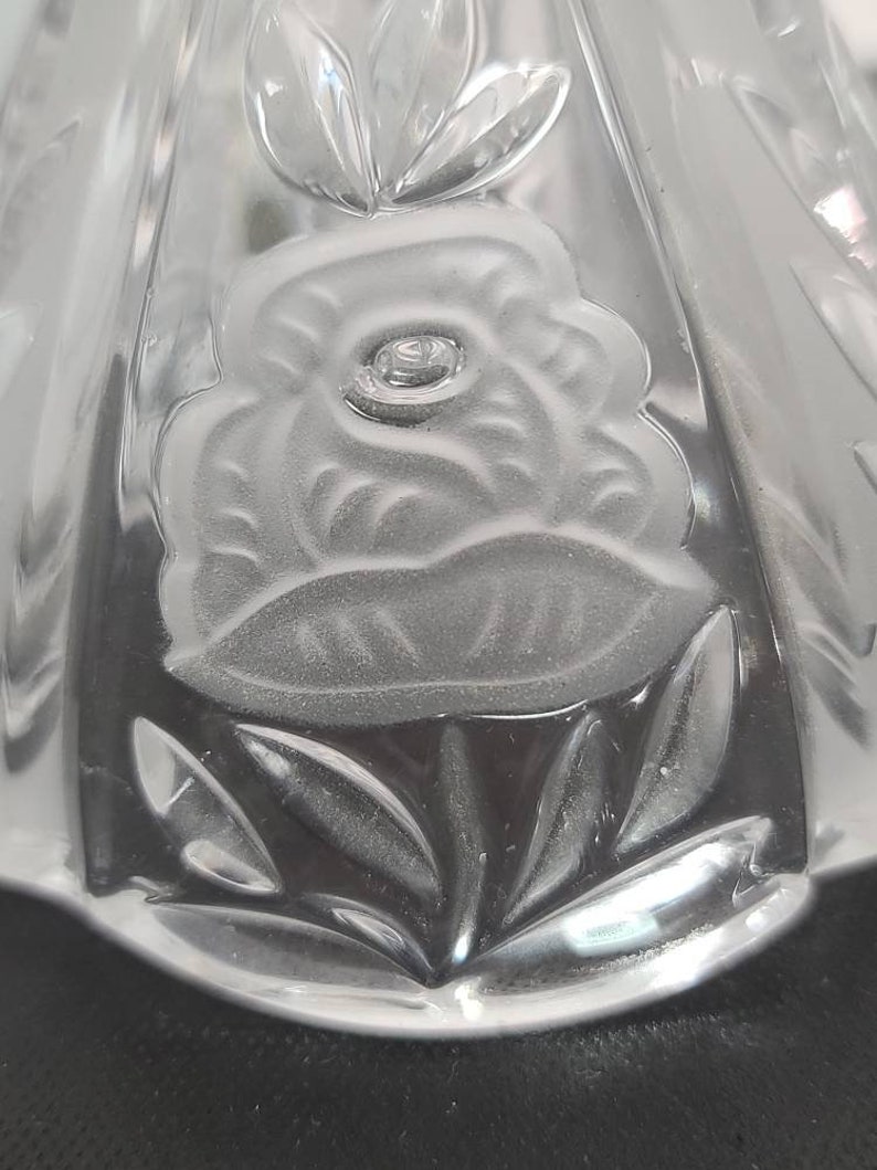Pair of glass candleholders