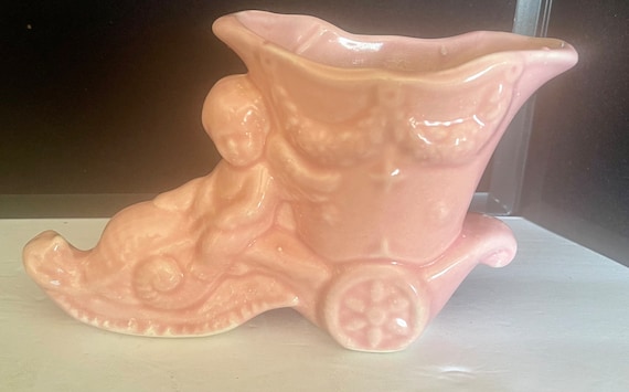 Pink figural vase