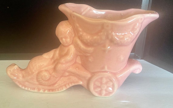 Pink figural vase