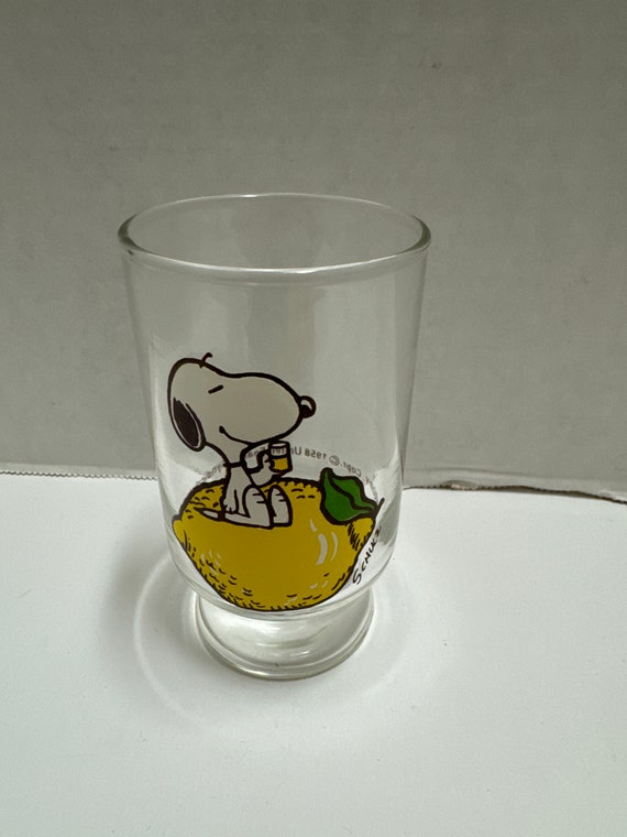 Snoopy Lemon glass