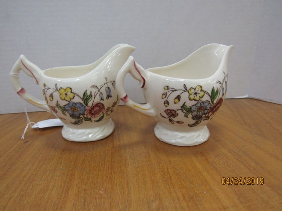 May Flower creamers by Vernon Kilns