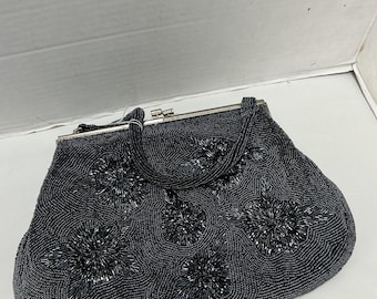 Black Beaded Purse