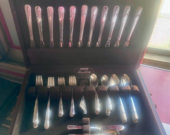 Rogers Art Deco silverfatset med ask