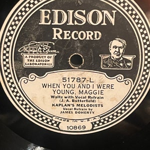 Edison Diamond Disc Schallplatte &quot;Ben Bolt&quot;