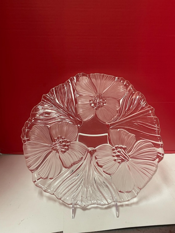 Mikasa Hibiscus Cake Plate