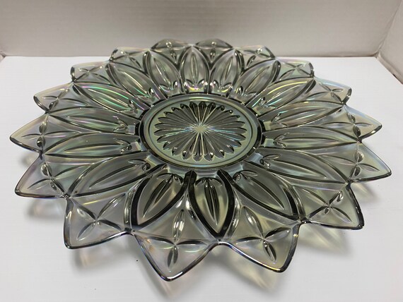 Carnival Glass Flower Bowl