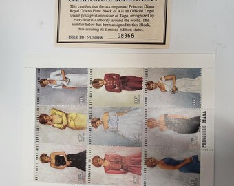 ダイアナ妃切手シート - Etsy 日本
