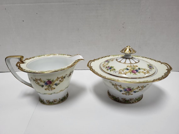 Noritake Eureka Creamer & Sugar Bowl
