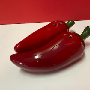 Chili Pepper Salt and Pepper Shakers